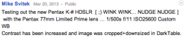 Permalink to Pentax K-3 24MP full frame camera announcement on March 27th? Pentax ful frame DSLR camera