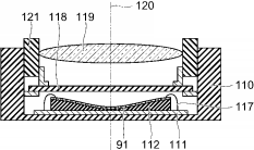 Toshiba patent for curved sensor