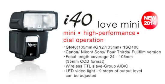 Nissin i40 flash for Micro Four Thirds