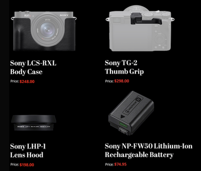 SONY RX1 RX1R RX1Rii アクセサリーセット(おまけ有) SONY RX1 RX1R