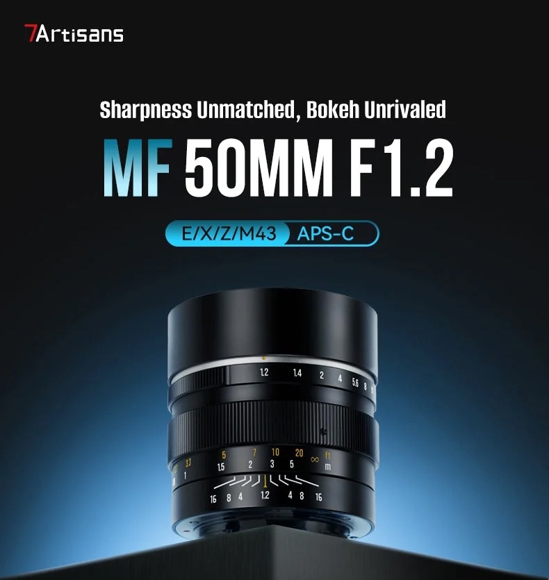 7아티잔스 50mm F1.2 APS-C 렌즈 출시