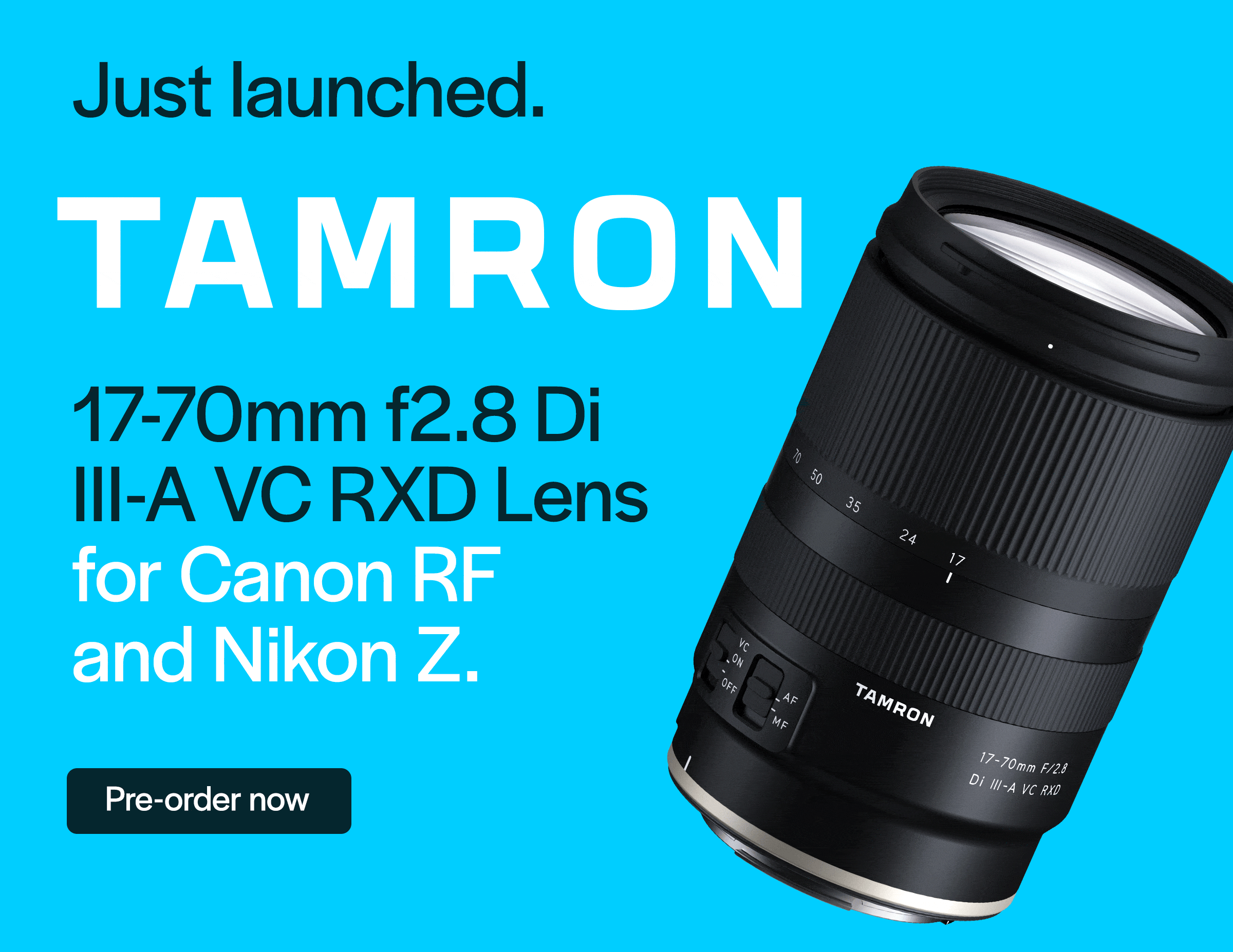 Tamron announced a new 17-70mm f/2.8 Di III-A VC RXD lens for