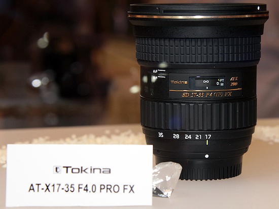 Tokina AT-X 17-35mm f/4 PRO FX lens prototype