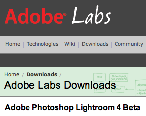 Adobe Photoshop Lightroom 4 Beta Released Photo Rumors