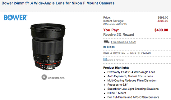 Bower-24mm-f1.4-lens-discount