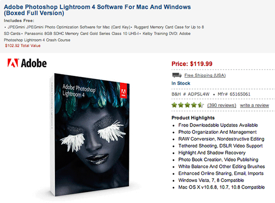 buying lightroom 4