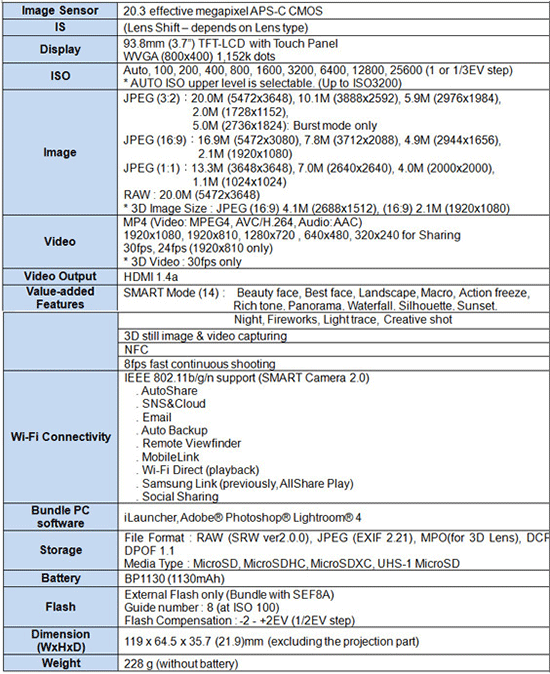 Samsung-NX2000-product-specifications