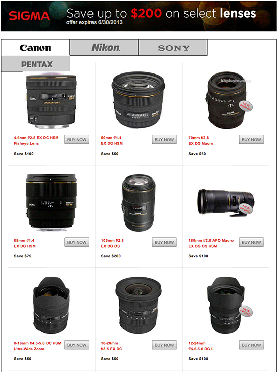 Nikon Canon Fuji Sony Olympus Tamron Sigma And Tokina Instant 