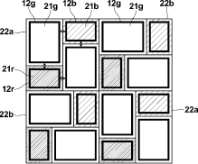 Fuji patent for sensor with enlarged green pixels