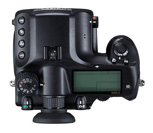 Pentax 645z medium format camera top