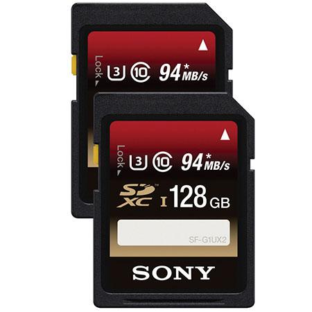 Sony 128GB Class 10, SDXC UHS-1 U3 Memory Card