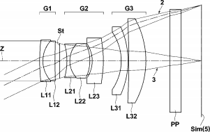 Fuji 30mm f:2.8 pancake lens patent