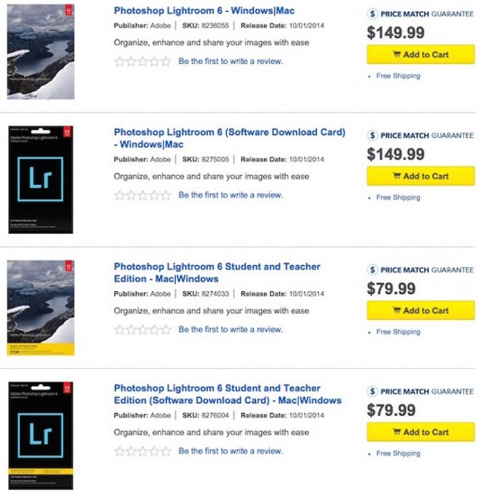 adobe lightroom 6 student discount