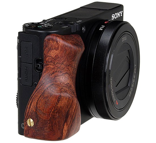 Fotodiox-cherry-wood-camera-grip-for-Sony-RX100-III-camera