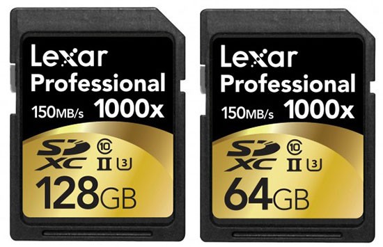 Lexar Professional 1000x 64GB and 128GB memory cards