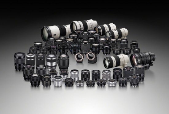 Sony α A-mount lens line-up