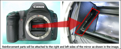 Canon EOS 5D camera service advisory