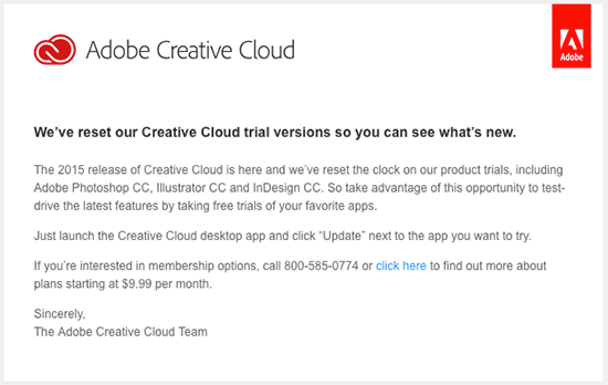 adobe creative cloud 30 day free trial