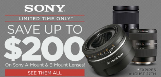 Sony lens rebates