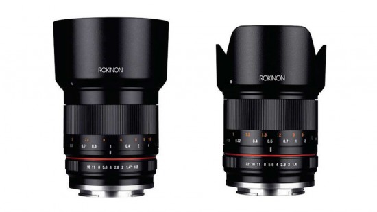 Rokinon 50mm f:1.2 and 21mm f:1.4 mirrorless lenses