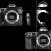 Size of the Pentax full frame DSLR camera compared to the K-3