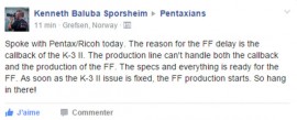 Pentax full frame DSLR camera updates - Photo Rumors
