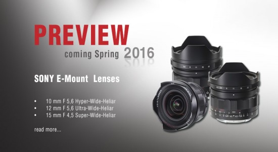 Voigtländer announces three new E-mount lenses