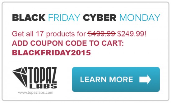 Black Friday deal Topaz Labs Complete Collection