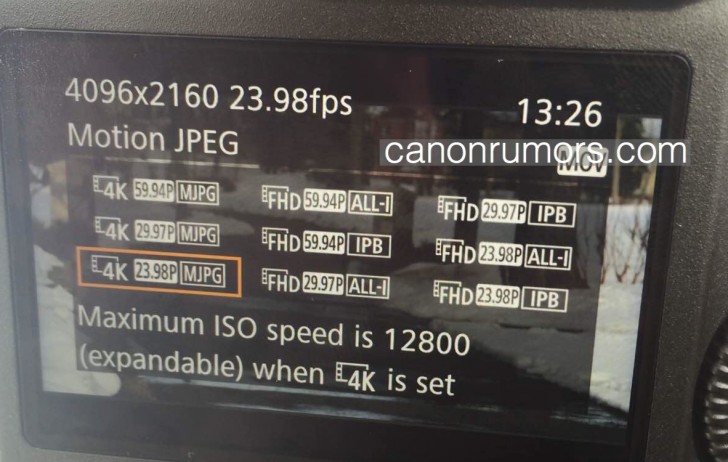 Canon EOS-1D X Mark II DSLR camera video options