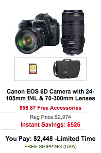 Canon EOS 6D camera deal