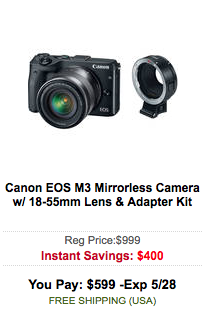 Canon EOS M3 sale