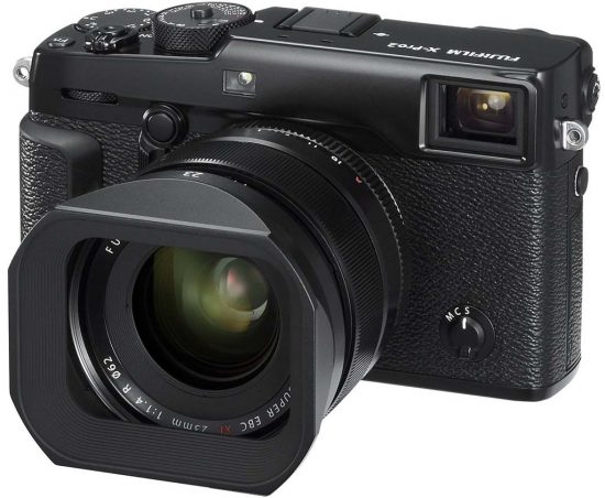 Fuji X-Pro2 with Fujifilm LH-XF23 lens hood for XF 23mm f:1.4 R lens