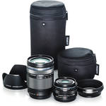 Olympus travel kit with 14-150mm f:4-5.6 and 17mm f:1.8 lenses