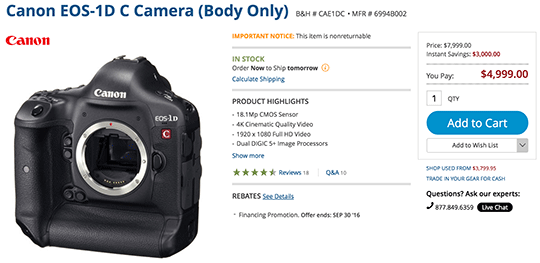Canon-EOS-1D-C-camera-sale