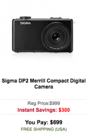 Sigma DP2 Merrill camera sale