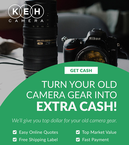 Sell your old gear to KEH for an additional 10 cash back (coupon code