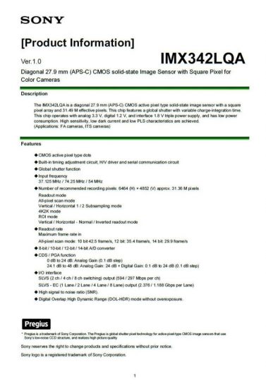 New Sony 32MP APS-C IMX342LQA sensor leaked online, it will not be used