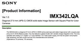 New Sony 31MP APS-C sensor with global shutter announced *UPDATED