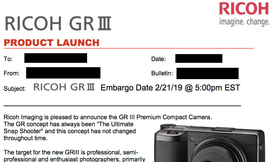 veeg rouw Interpersoonlijk Ricoh GR III camera to be announced tomorrow, US price: $899.95 - Photo  Rumors