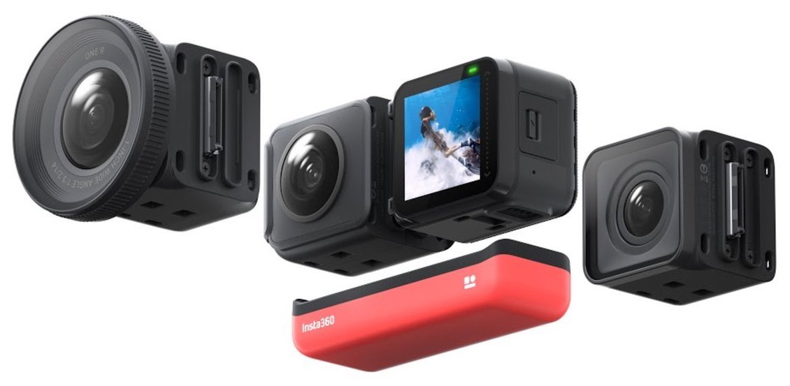 Insta360 ONE R Action Cam – Modulare Con Obiettivo 1 Pollice 4K Wide – Usata Ottima