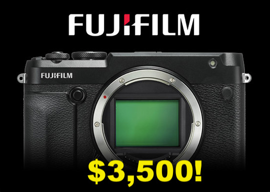 Deal of the day: Fuji GFX 50R medium format mirrorless camera for... $3,500, the Fujinon GF50mm f/3.5 lens is... price - Photo