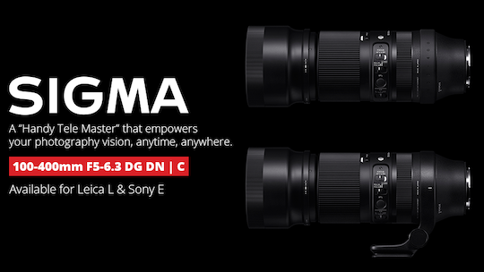 Announced Sigma 100 400mm F 5 6 3 Dg Dn Os Mirrorless Lens For Sony E And L Mount And Other New Products Photo Rumors
