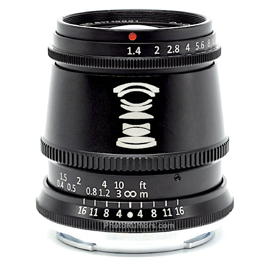 Black TTArtisan 17mm f/1.4 APS-C Lens for Sony E 