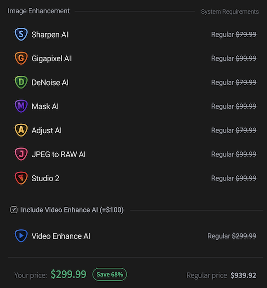 topaz studio cost