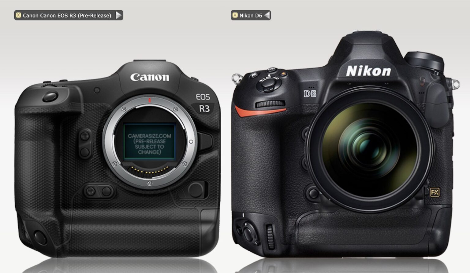 Canon Eos R3 Pro Mirrorless Camera Size Comparisons Photo Rumors 5702