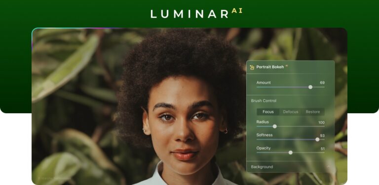 luminar bokeh portrait ai