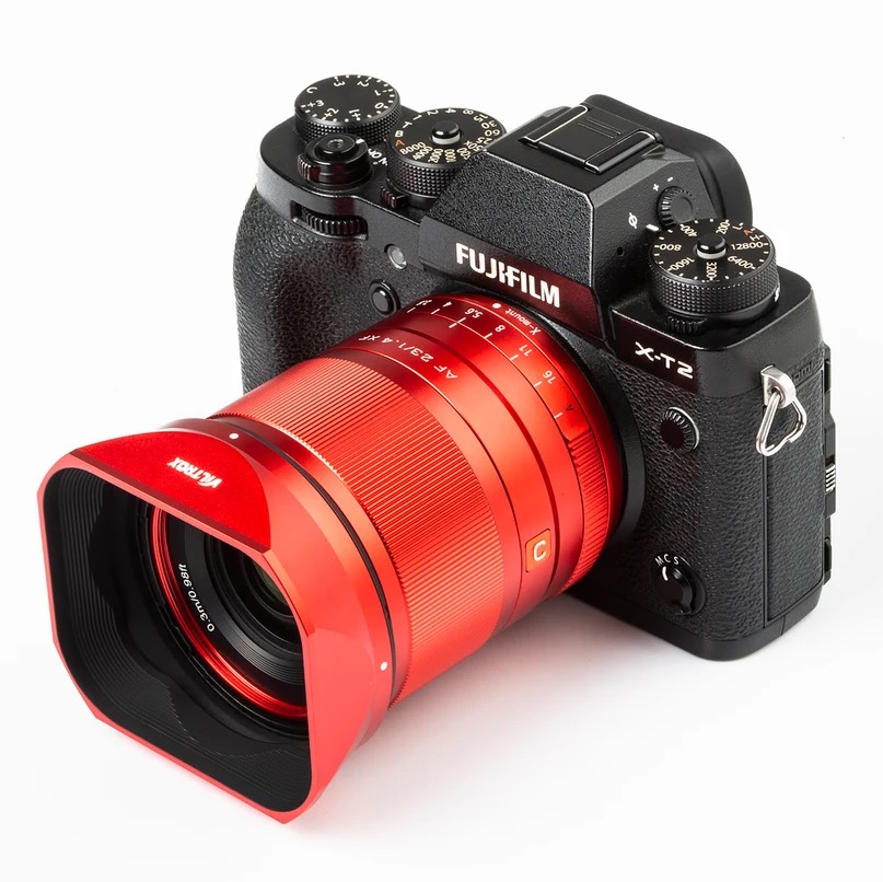 The new red Viltrox limited edition 23/33/56mm XF lenses for Fuji 