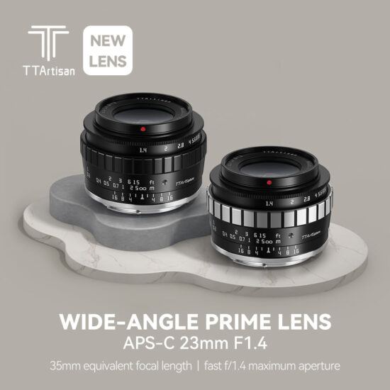 New TTartisan 23mm f/1.4 APS-C mirrorless lens announced