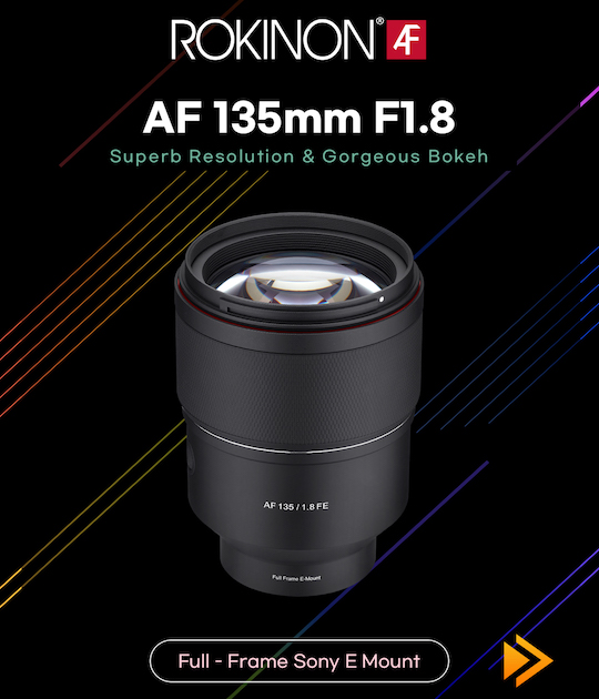 Samyang AF 135mm f/1.8 FE lens announced