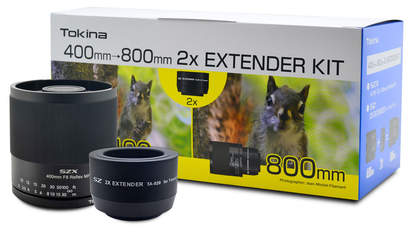 Tokina released SZX super tele 400mm f/8 reflex lens and 2X 